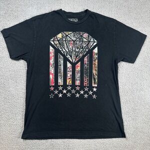 TRACK23 Mens Intelligent Design Modern Fit Graphic T Shirt XXL Black Diamond